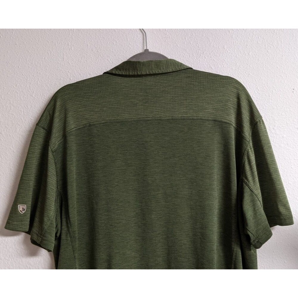 Kuhl Engineered Polo Shirt Mens Green Outdoor Performance Wicking Hiking XXLarge - Picture 11 of 14